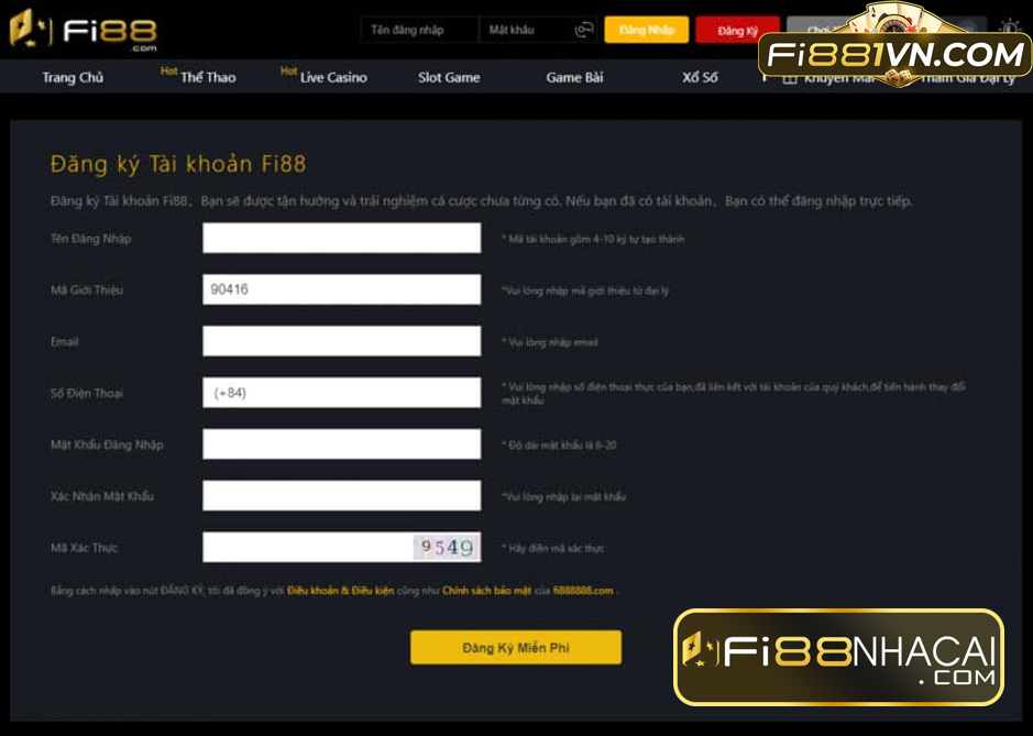 mã giới thiệu fi88